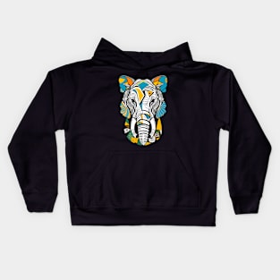 Portrait of Elephant Kids Hoodie